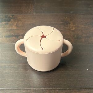 Mushie Silicone Snack Cup Blush Pink